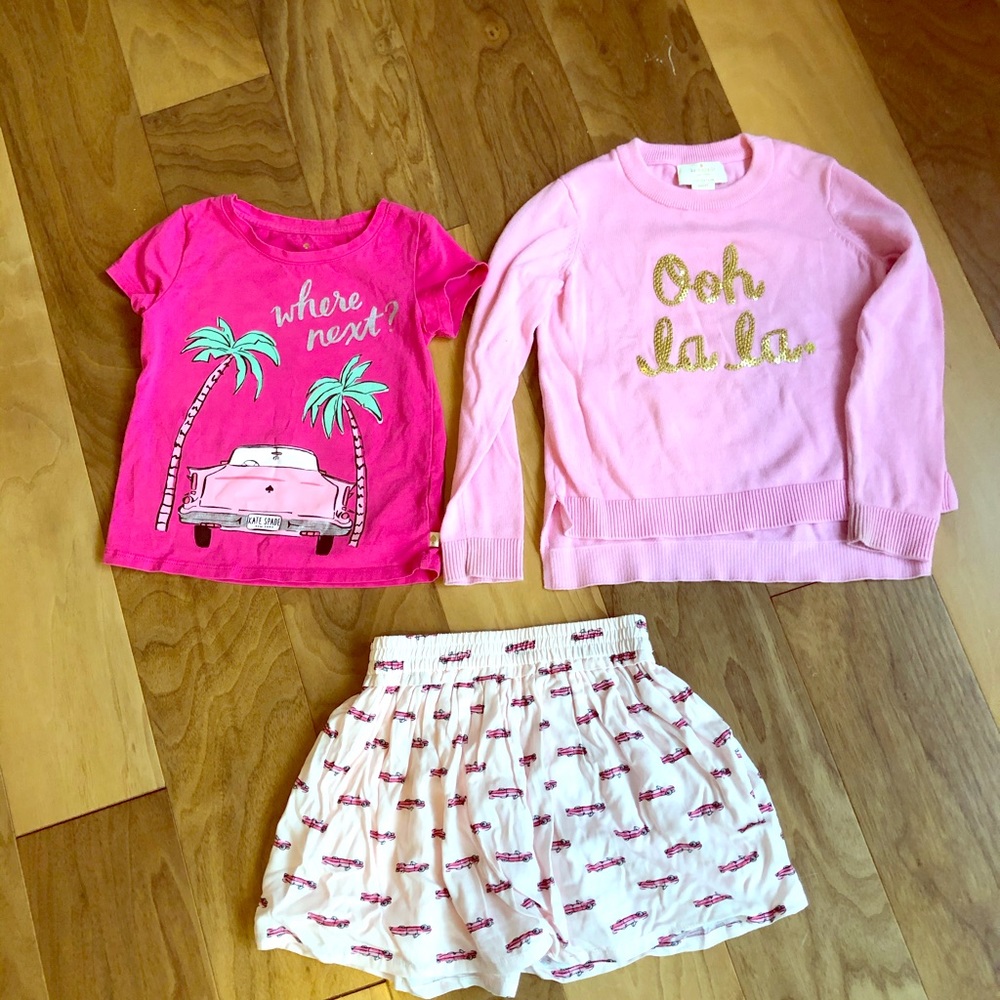 Kate spade t-shirt, sweater and skirt set